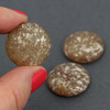 Kaboszon Les Perles par Puca Crystal Mat Taupe Silver 25mm