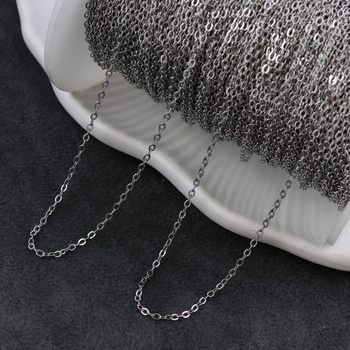 Łańcuszek srebrny stal szlachetna 2x1,5mm [1 metr]