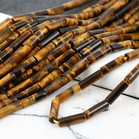 Tygrysie oko wałek 13x4mm [sznur 38cm]