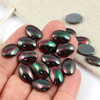 Kaboszon hematyt owal zielony tęczowy 14x10mm