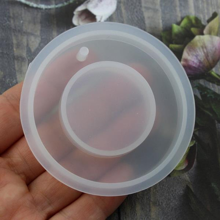 Forma silikonowa do odlewów z żywicy zawieszka obręcz 60mm