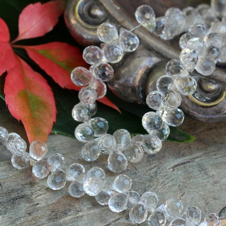 Kryształ górski kropla fasetowana 8x6mm [10szt]