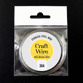 Drut ze stali szlachetnej 304 0,3mm/5m