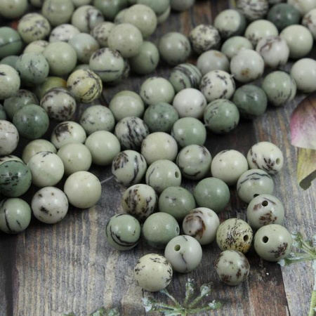 Jaspis zielony sosnowy kula gładka 8mm