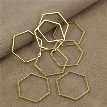 Geometrix baza łącznik sześciokąt stal szlachetna złota 23x20mm