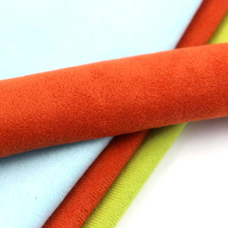 Welurowa dzianina do wykończeń rdzawa 30x20cm