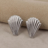 Sztyfty bigle do kolczyków stal szlachetna muszla 26x20mm [para]