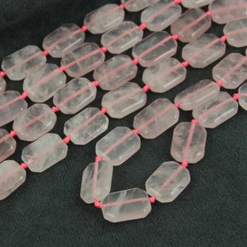 Kwarc różowy prostokąt 18x13mm