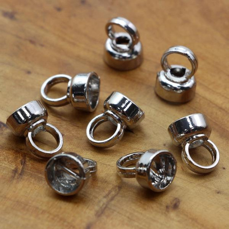 Kapturek tulejka do naszyjników srebrna 14x10mm