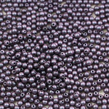 Round Beads Jet Polychrome Mix Berry 3mm [50szt]