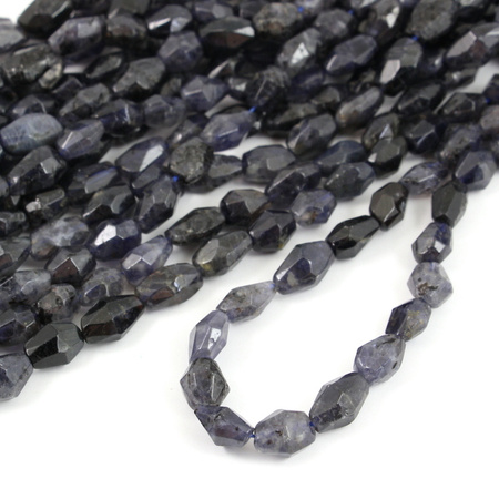 Iolit oliwka fasetowana 12x9mm