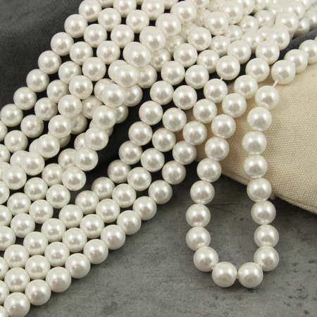 Perła seashell kula biała 8mm