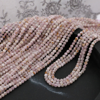 Kunzyt kula fasetowana 2,5mm [sznur 39cm]