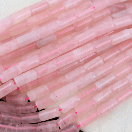 Kwarc różowy wałek gładki 16x8mm