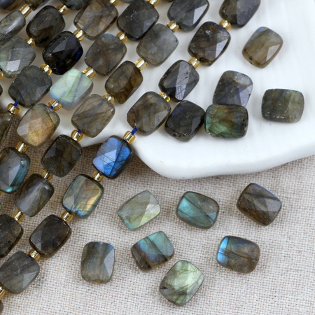 Labradoryt prostokąt fasetowany 10x8mm