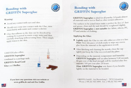 Griffin Klej uniwersalny super glue niebieski