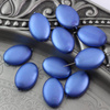 Koralik szklany velvet owal niebieski 20x14mm