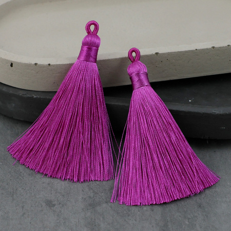 Chwost z pętelką purpurowy 70 mm