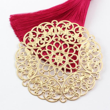 Rozeta filigranowa metalowa złota 67mm