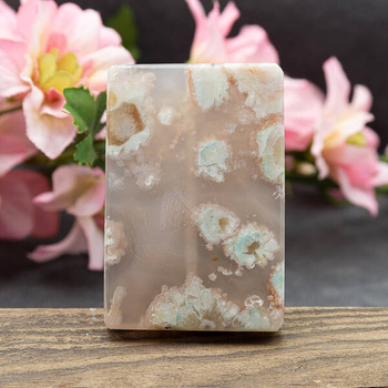 Agat Sakura tabliczka prostokąt 57x38mm