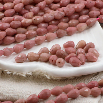 Rodonit kropla fasetowana 8x6mm