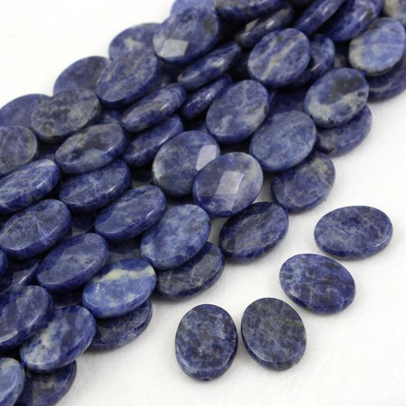 Sodalit owal fasetowany 20x15mm