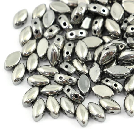 IrisDuo 4x7mm Jet Full Chrome [30szt]