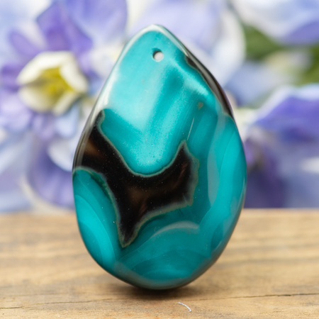 Zawieszka agat łezka 50x33mm