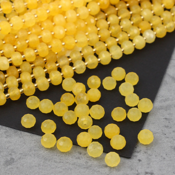 Jadeit żółty oponka fasetowana 8x6mm