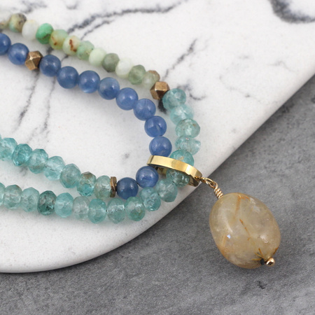 Krawatka wymienna do zawieszek stal szlachetna pozłacana 12x8mm