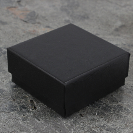 Pudełko ozdobne czarne "SHELL" 7x7x3,5cm