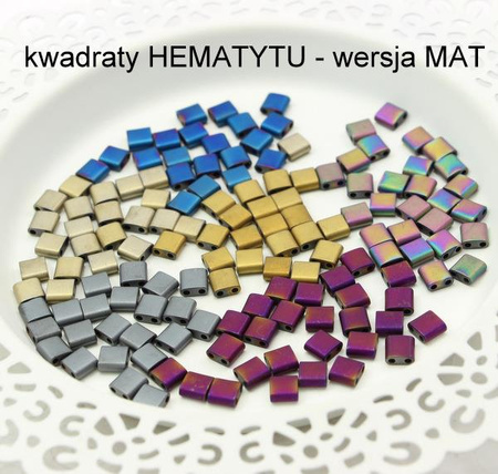 Hematyt mosiężny MAT tile 6mm