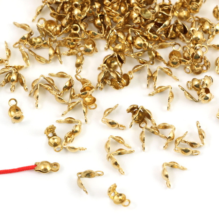 Łapaczka stal szlachetna pozłacana 6x3mm Fi 2mm [20szt]