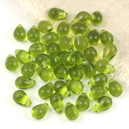 Teardrops Beads Olivine 9x6mm [20szt]