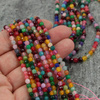 Jadeit mix kolorów kula fasetowana 6mm [sznur 38cm]