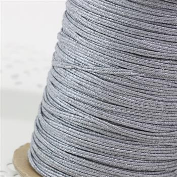 Sznurek sutasz USA 2,5mm metalizowany textured metallic antique silver [1 metr]