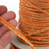 Sznurek sutasz POLSKI 3mm melanż pomarańczowy + złoty [1metr]