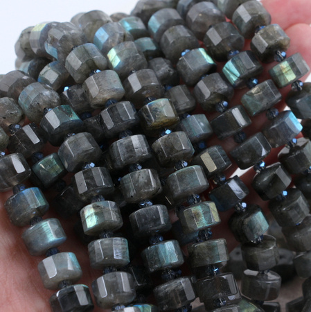 Labradoryt oponka fasetowana 12x8mm