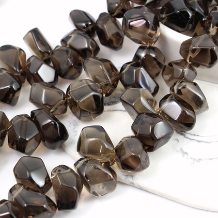 Kwarc dymny bryłka 24x18mm