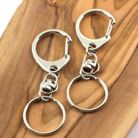 Zapięcie do breloka srebrne 75mm