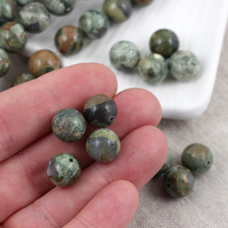Jaspis riolit kula gładka 11mm