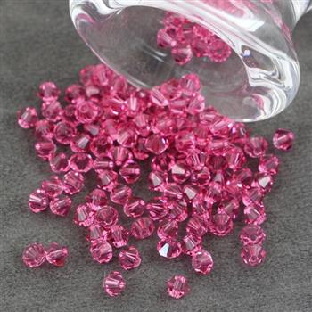 Preciosa Bicone Bead Rondelle Rose 4mm [20szt]