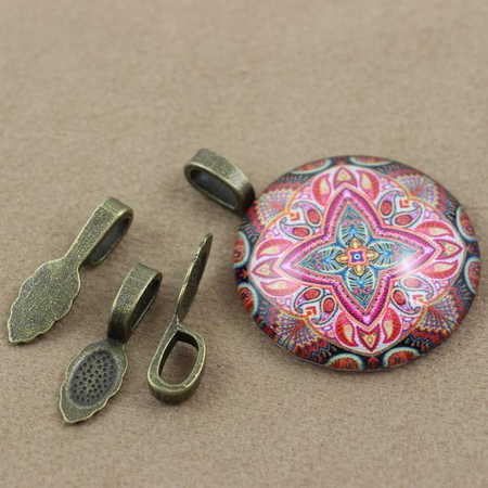 Krawatka do naklejania mosiądz antyczny 26x8mm