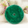 Zawieszka malachit naturalny donut 43mm ze skazą