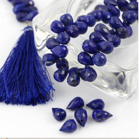 Lapis lazuli kropla fasetowana 12x8mm