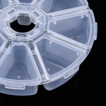 Organizer na koraliki okrągły 8-dzielny 10,5cm