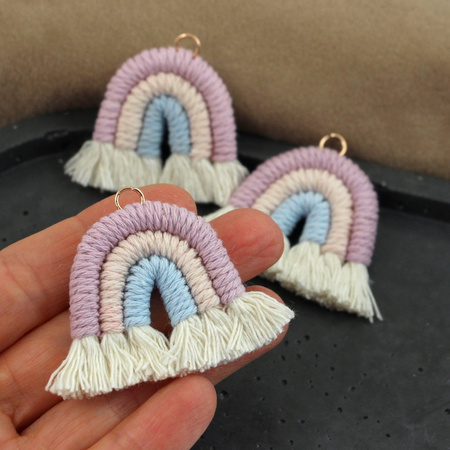 Chwost zawieszka tęcza wielokolorowa 35mm