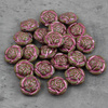 Rose Beads Travertine Pink Patina 16mm [1szt]
