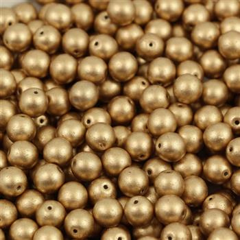 Round Beads Metallic Aztec Gold 6mm [20szt]
