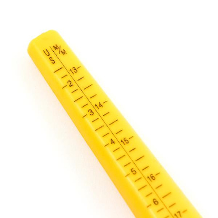 Rygiel miarowy do pierścionków